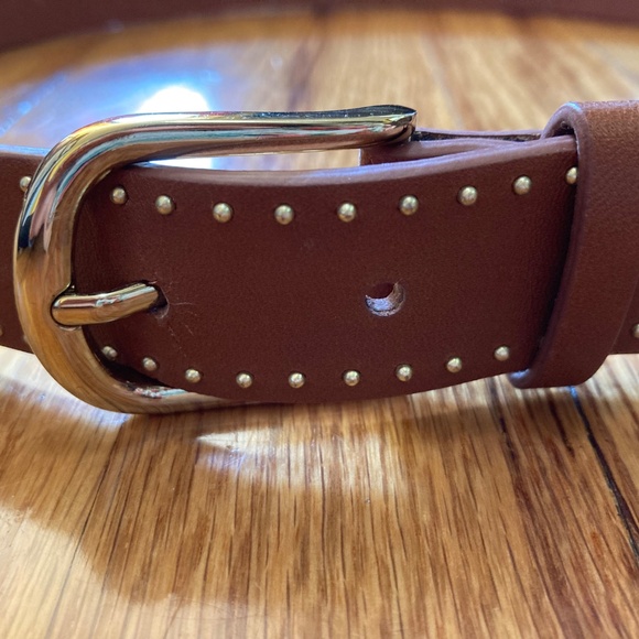 NWOT Tarnish brand Leather Belt (gold details) - Picture 2 of 3